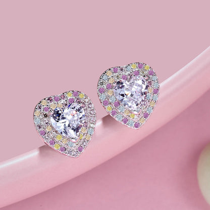 [Kincade Jewelry] Boucles d'oreilles éblouissantes en forme de cœur