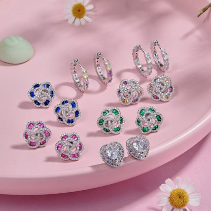 [Kincade Jewelry] Boucles d'oreilles éblouissantes en forme de cœur