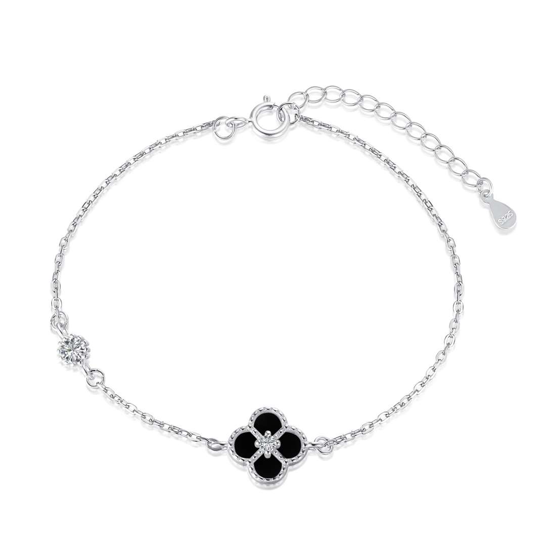 [Kincade Jewelrys] Bracelet délicat en trèfle à quatre feuilles