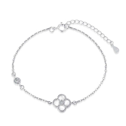 [Kincade Jewelrys] Bracelet délicat en trèfle à quatre feuilles