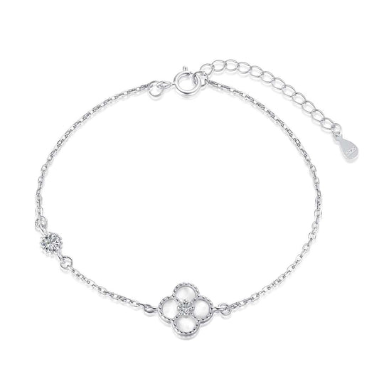 [Joyas Kincade]Pulsera delicada de trébol de cuatro hojas