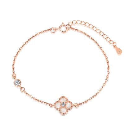 [Kincade Jewelrys] Bracelet délicat en trèfle à quatre feuilles