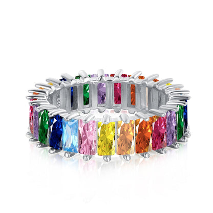 [Kincade Jewelrys] Bague unique et colorée à taille radiante