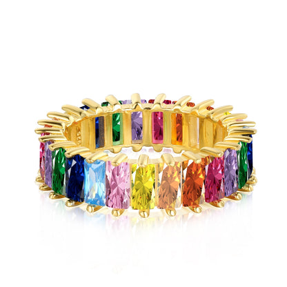 [Kincade Jewelrys] Bague unique et colorée à taille radiante