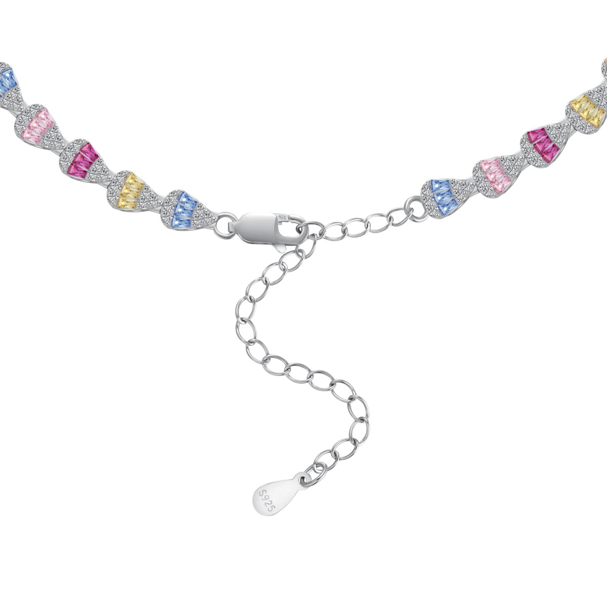 [Kincade Jewelrys] Collier arc-en-ciel coloré et radieux