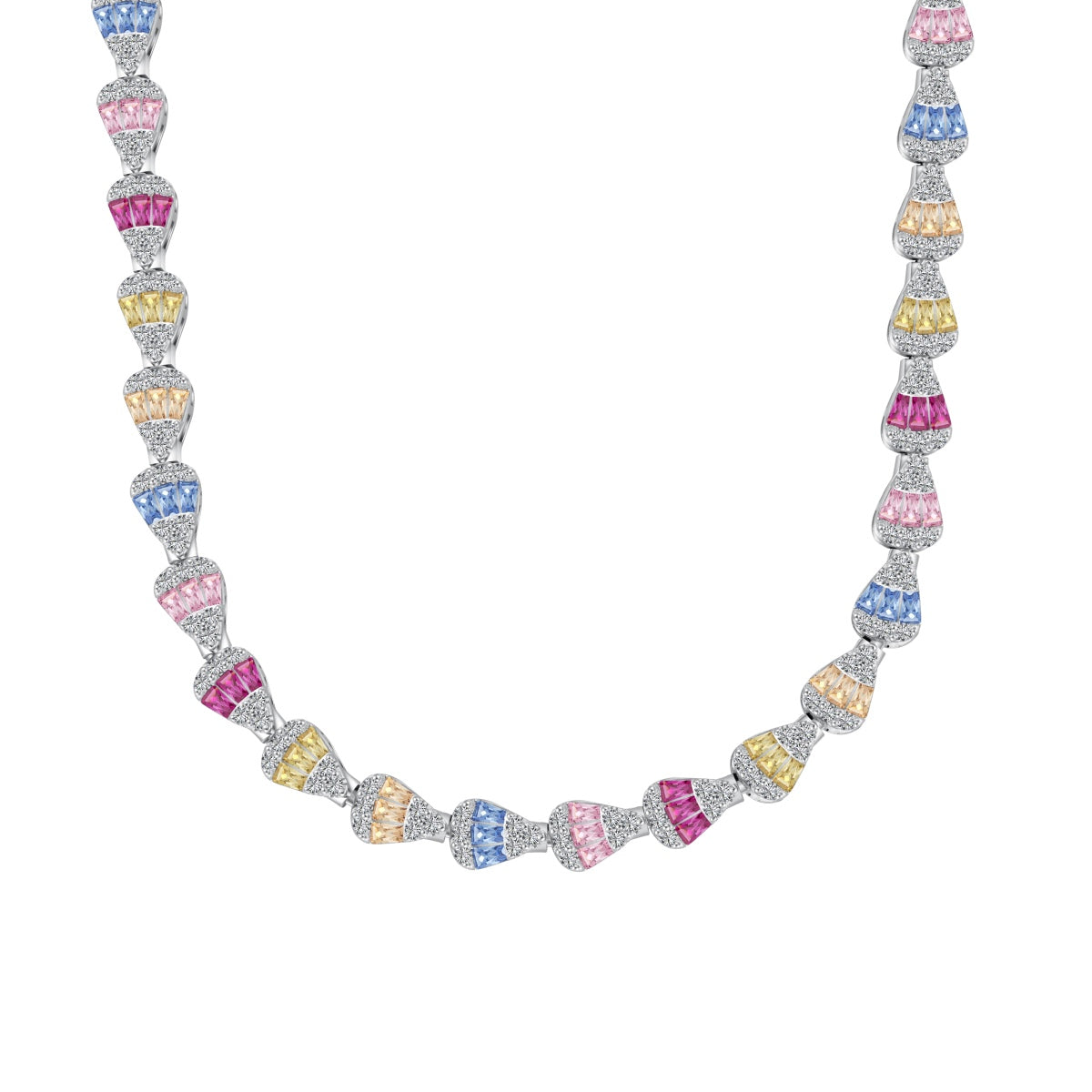 [Kincade Jewelrys] Collier arc-en-ciel coloré et radieux