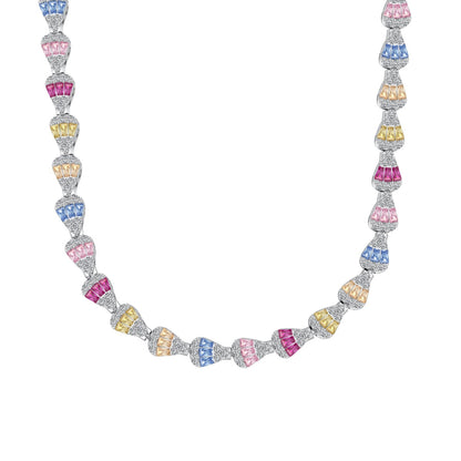 [Kincade Jewelrys] Collier arc-en-ciel coloré et radieux