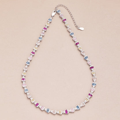 [Kincade Jewelrys] Collier arc-en-ciel coloré et radieux