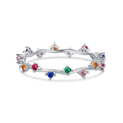 [Kincade Jewelrys] Bague quotidienne ronde colorée et éclatante