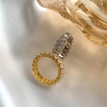 [Bijoux Kincade] Bague tennis ovale ornée