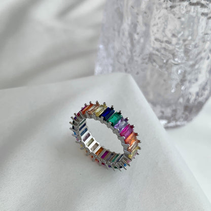 [Kincade Jewelrys] Bague unique et colorée à taille radiante