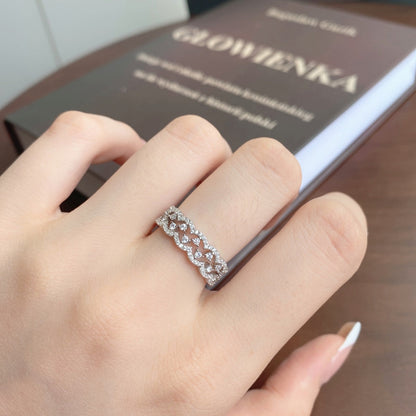 [Kincade Jewelrys] Bague de fête élégante et resplendissante de forme ronde