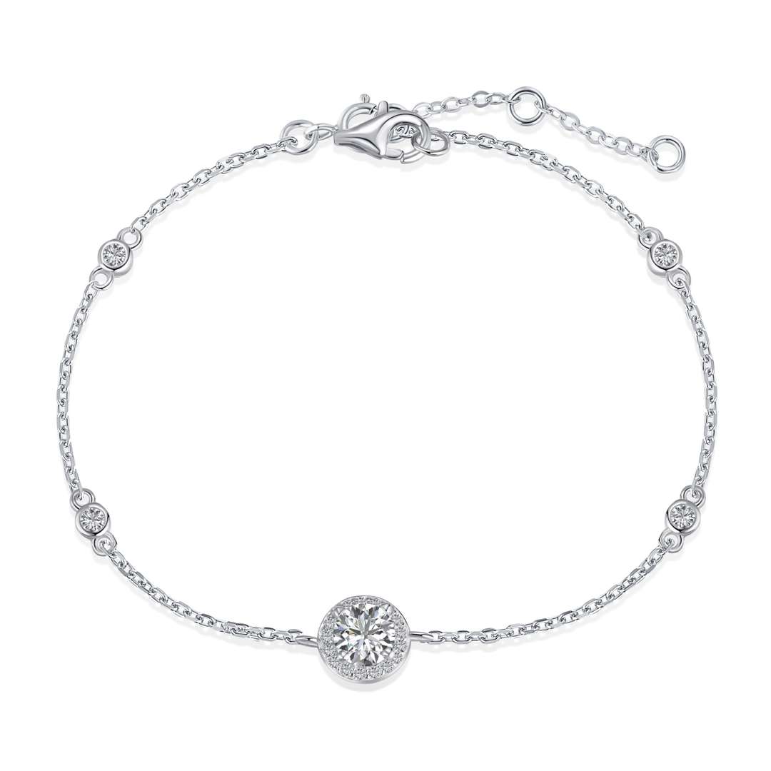 [Kincade Jewelrys] Bracelet éblouissant à forme ronde