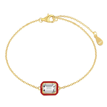[Kincade Jewelrys] Bracelet quotidien en émeraude colorée scintillante de 2,0 carats