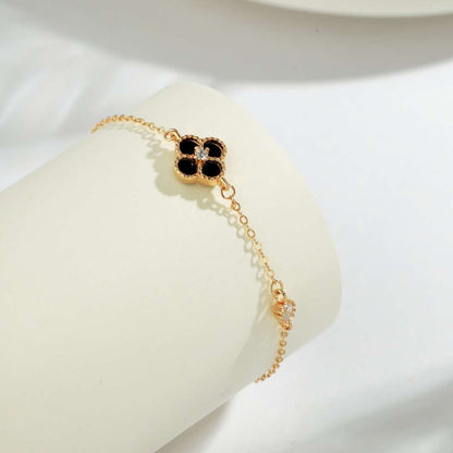[Kincade Jewelrys] Bracelet délicat en trèfle à quatre feuilles