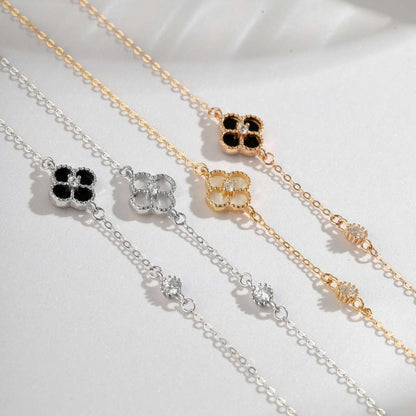 [Kincade Jewelrys] Bracelet délicat en trèfle à quatre feuilles
