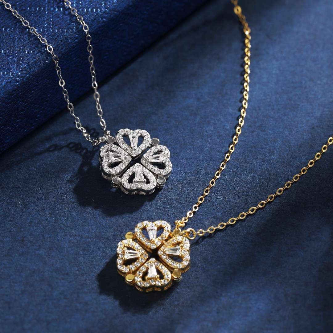 [Kincade Jewelrys]Ornate Heart Cut Flower Shape Necklace