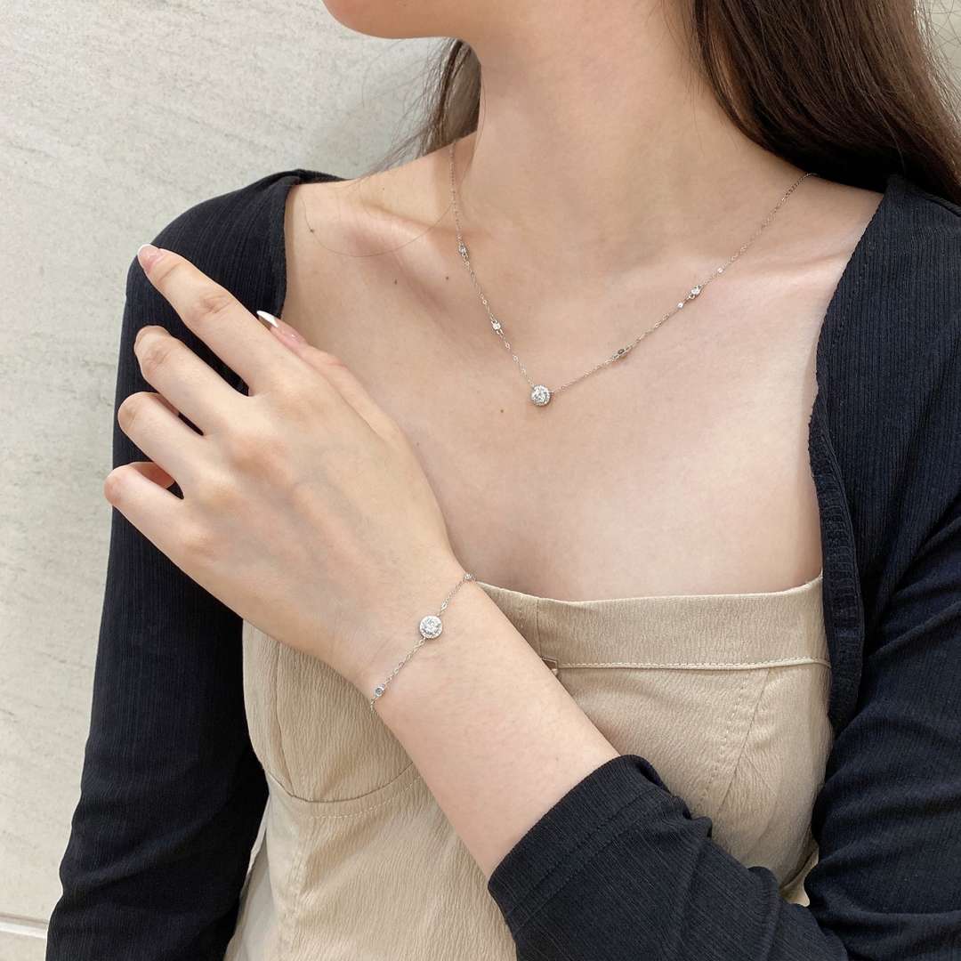 [Kincade Jewelrys] Bracelet éblouissant à forme ronde