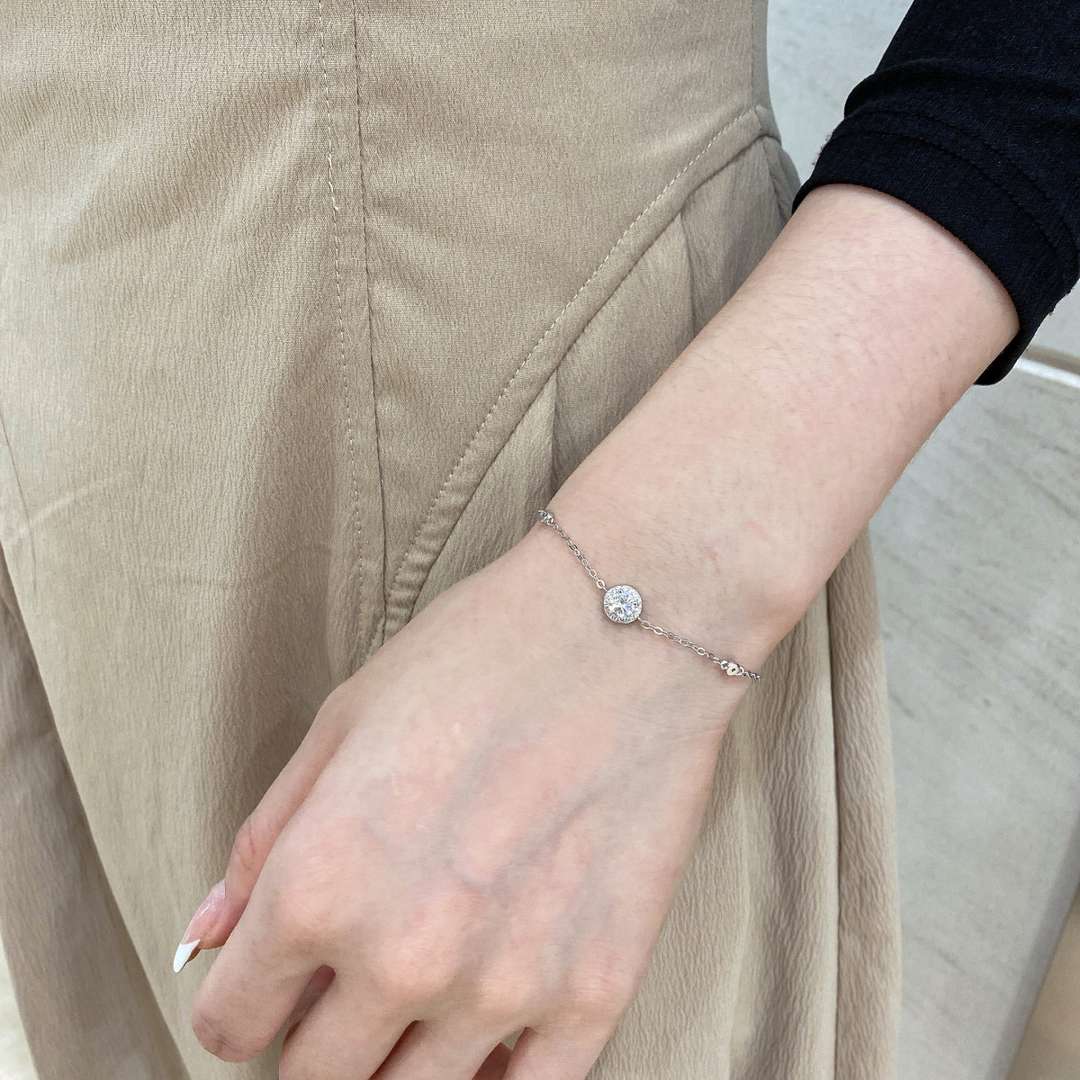 [Kincade Jewelrys] Bracelet éblouissant à forme ronde