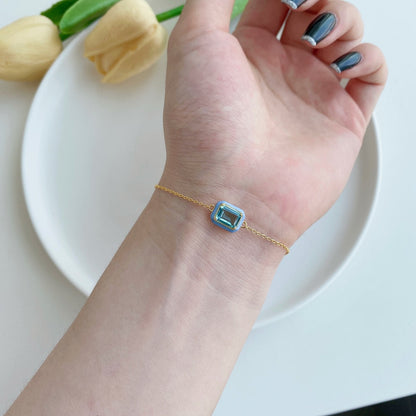 [Kincade Jewelrys] Bracelet quotidien en émeraude colorée scintillante de 2,0 carats
