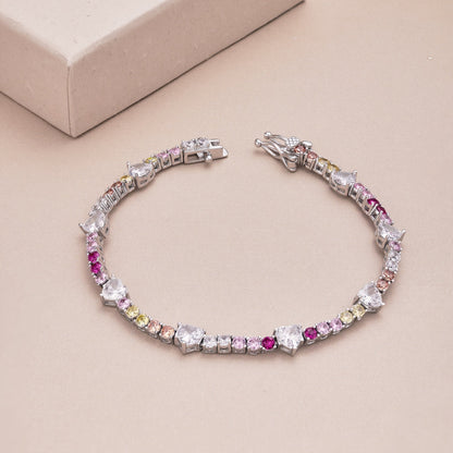 [Kincade Jewelrys] Bracelet romantique en forme de cœur avec perles rondes