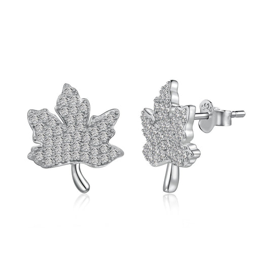 [Kincade Jewelry] Boucles d'oreilles exquises en forme de feuille d'érable
