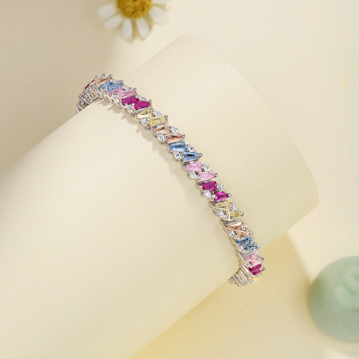 [Kincade Jewelrys] Bracelet de fête multi-coupes orné et scintillant