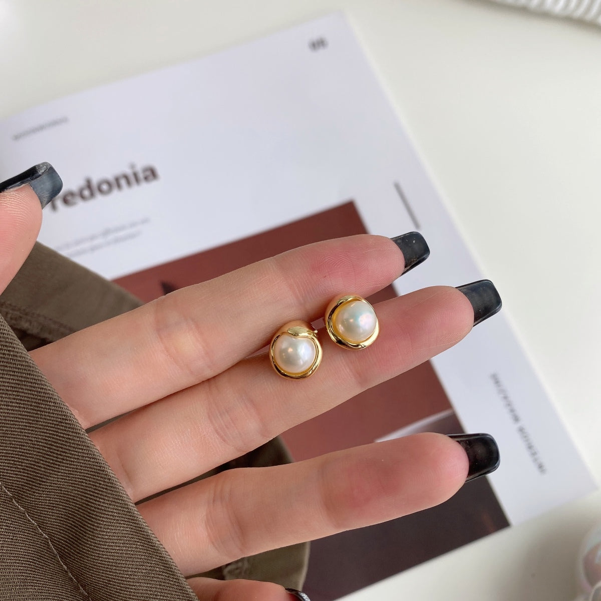 [Kincade Jewelrys]Dainty Bread Pearl Earrings