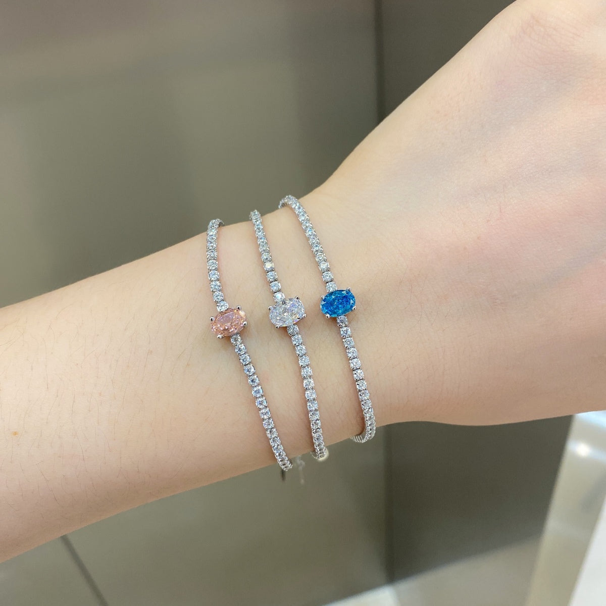 [Kincade Jewelrys] Bracelet quotidien exquis de 0,75 carat à taille ovale