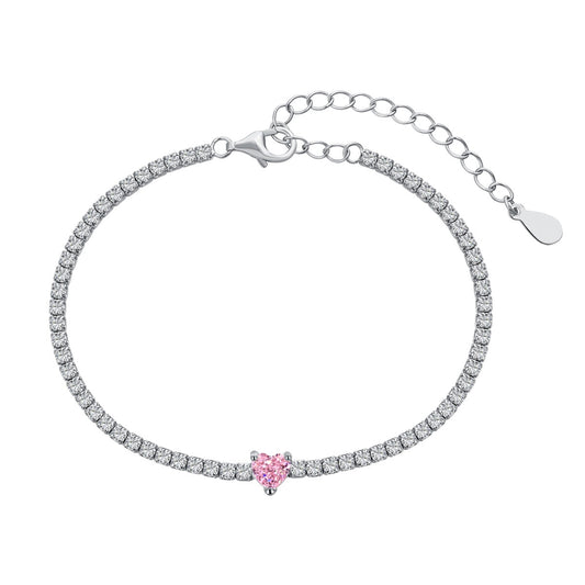 [Kincade Jewelrys] Bracelet élégant et romantique en forme de cœur de 0,5 carat