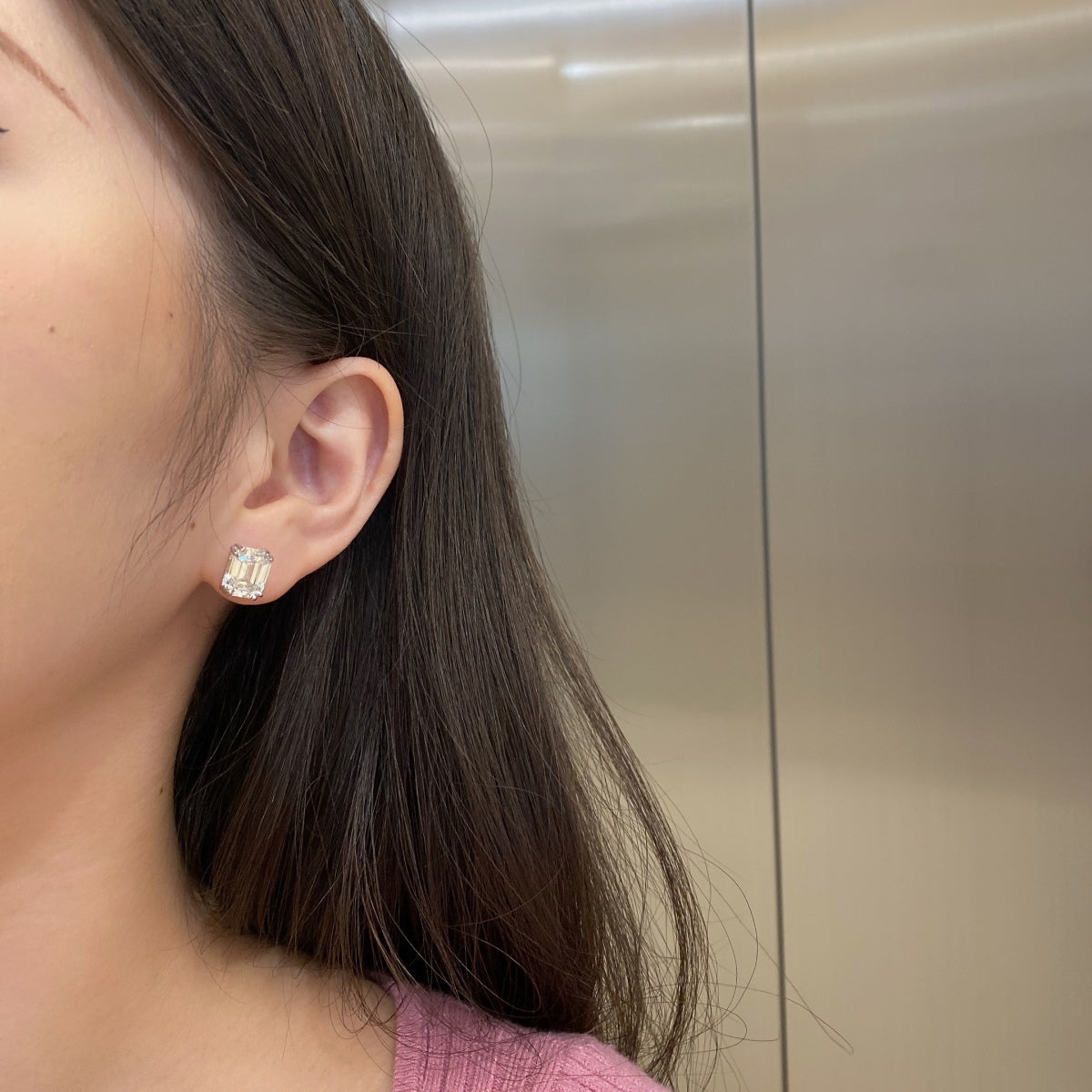 [Kincade Jewelrys]Dazzling Square Shape Earrings