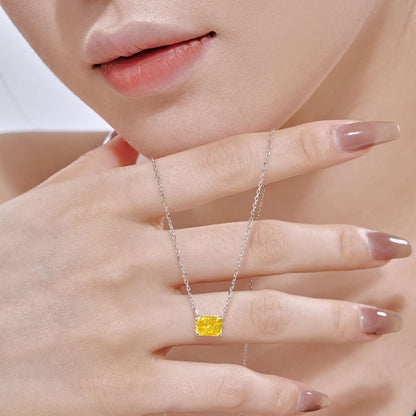 [Kincade Jewelrys]Luxurious Square Shape Colorful Necalack