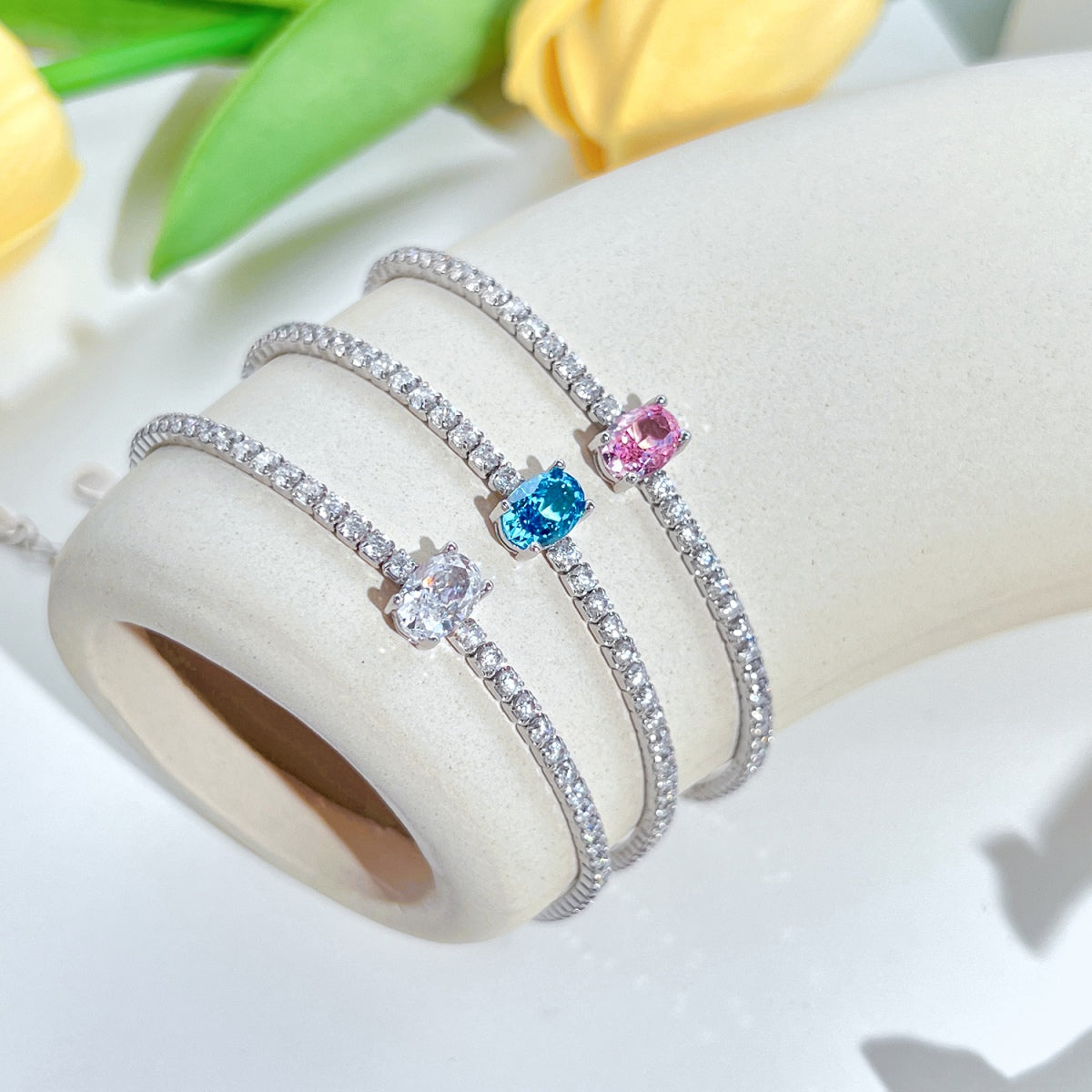 [Kincade Jewelrys] Bracelet quotidien exquis de 0,75 carat à taille ovale