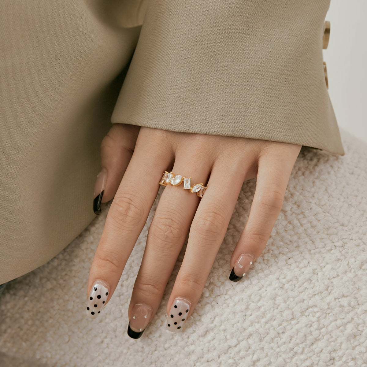 [Kincade Jewelrys]Delicate Multi Cut Ring