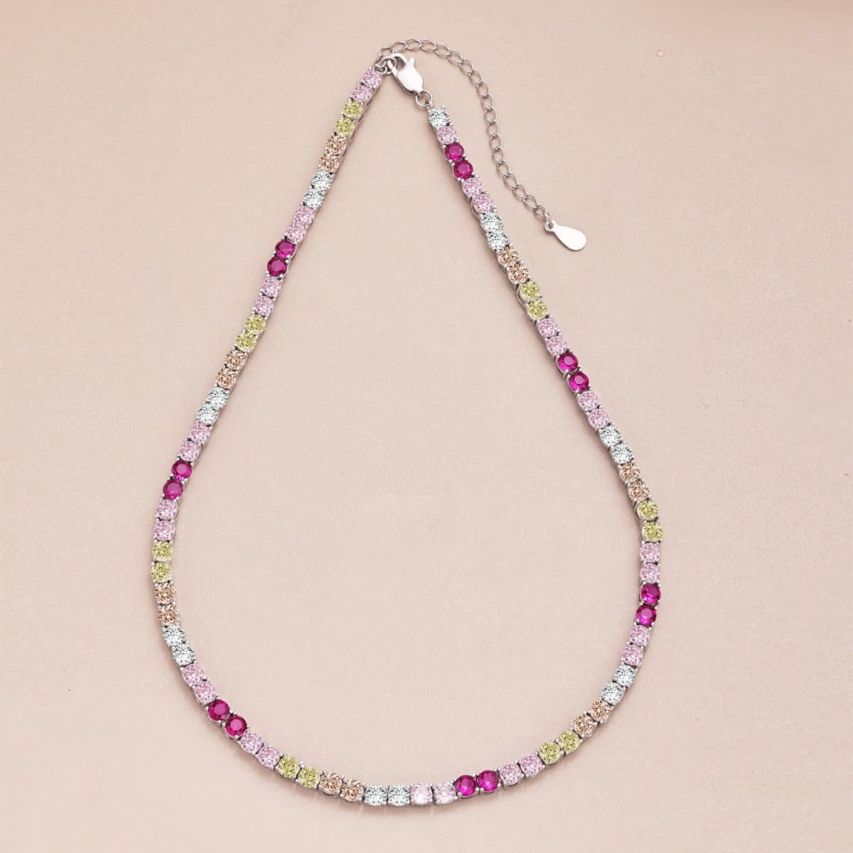 [Kincade Jewelrys] Collier tennis délicat et coloré