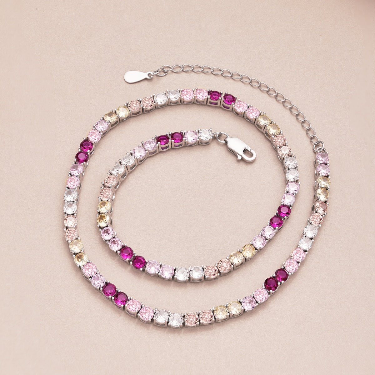 [Kincade Jewelrys] Collier tennis délicat et coloré