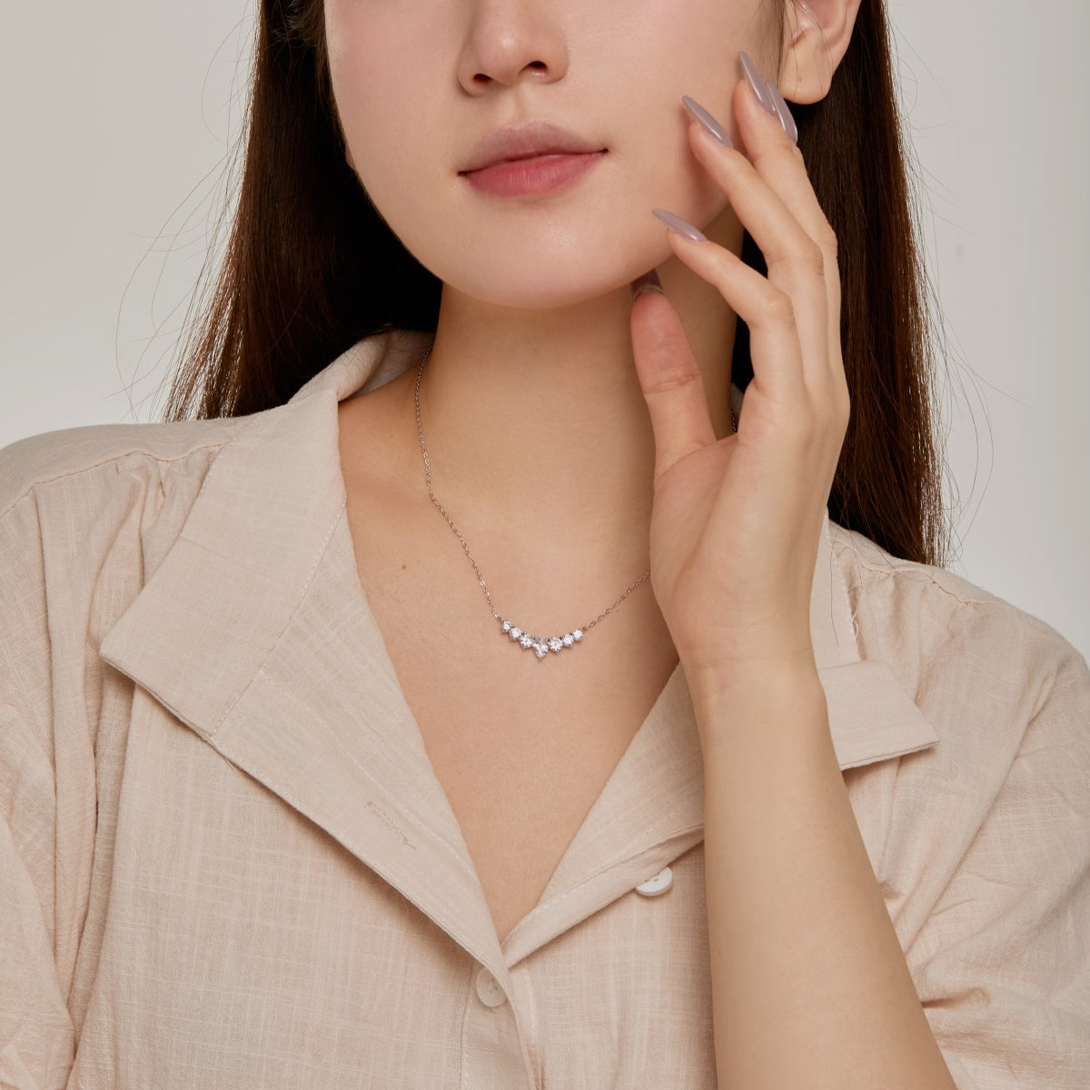 [Kincade Jewelrys] Collier délicat en forme de cœur coloré