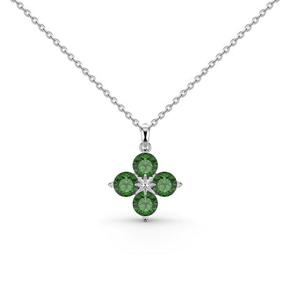 [Kincade Jewelry] Collier trèfle à quatre feuilles et étoile à huit branches