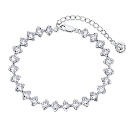 [Kincade Jewelrys]0.5 Carat Ornate Princess Cut Daily Bracelet