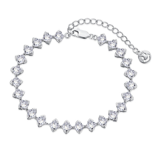 [Kincade Jewelrys] Bracelet quotidien orné de 0,5 carat taille princesse