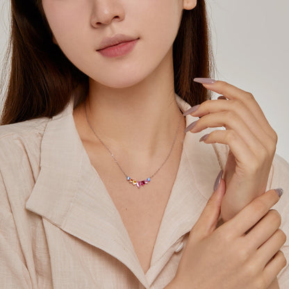 [Kincade Jewelrys] Collier délicat en forme de cœur coloré