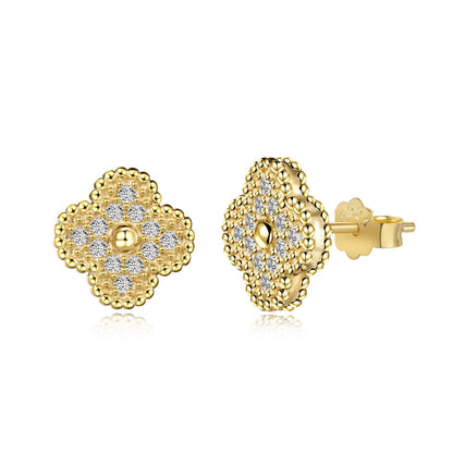 [Kincade Jewelry] Boucles d'oreilles fantaisie trèfle à quatre feuilles