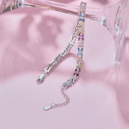 [Kincade Jewelrys] Bracelet de fête taille émeraude aux couleurs éclatantes
