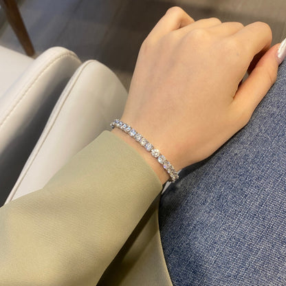 [Kincade Jewelrys] Bracelet de mariage rond orné et scintillant