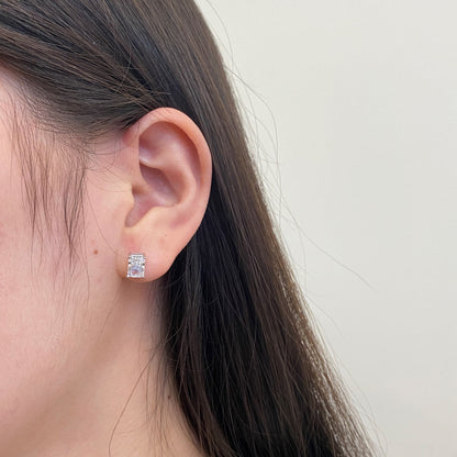 [Kincade Jewelry] Boucles d'oreilles quotidiennes luxueuses et radieuses taille princesse