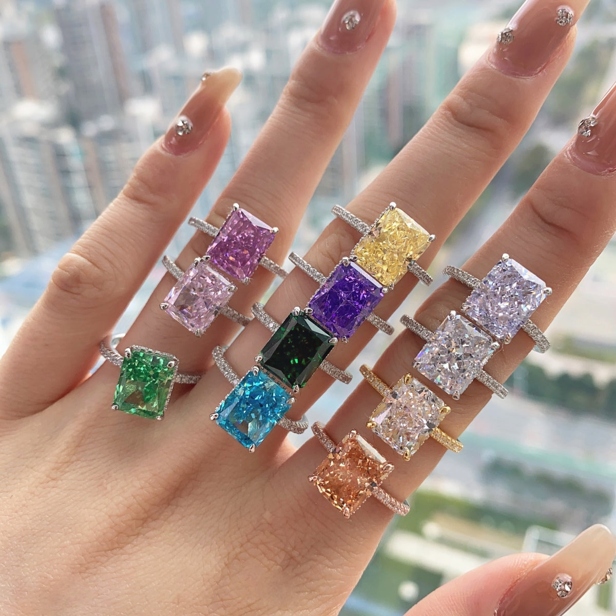 [Kincade Jewelry] Bague de fiançailles luxueuse de 4,0 carats
