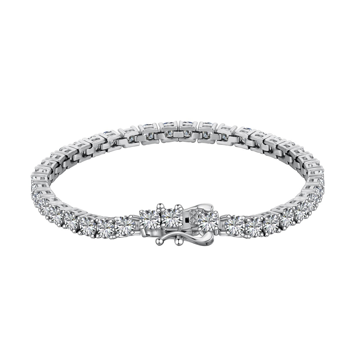 [Kincade Jewelry] Bracelet tennis luxueux à coupe ronde ornée