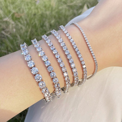 [Kincade Jewelrys]0.75 Carat Dazzling Round Cut Wedding Bracelet