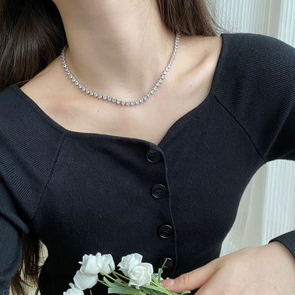 [Kincade Jewelrys] Collier tennis orné de cœurs taillés