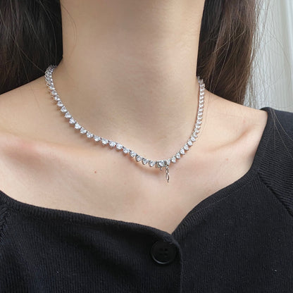 [Kincade Jewelrys] Collier tennis orné de cœurs taillés